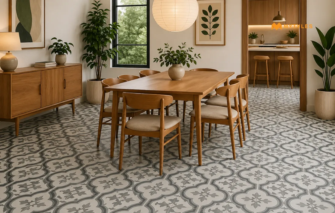 Athangudi Tiles in Dining Room